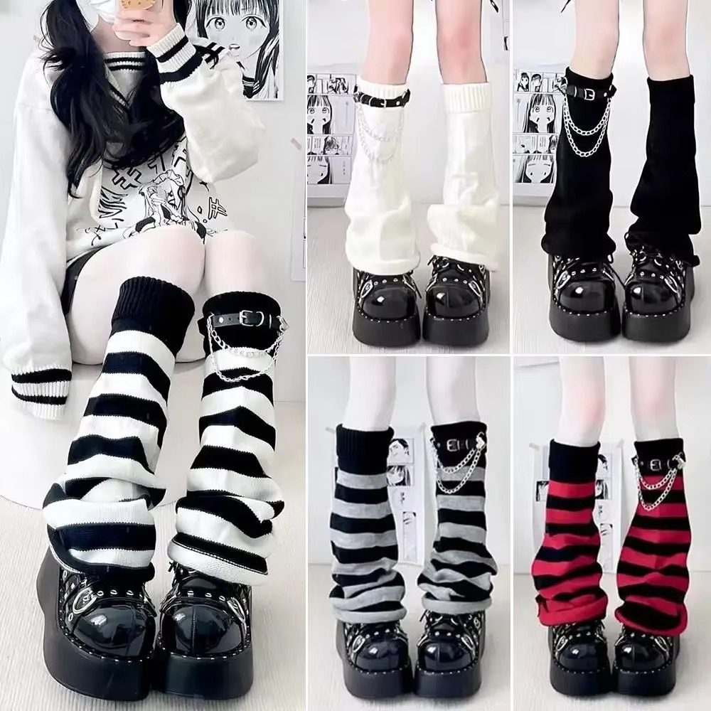 Boot Sock Slouchy - 고딕 하라주쿠 니트 레그 워머, 루즈핏