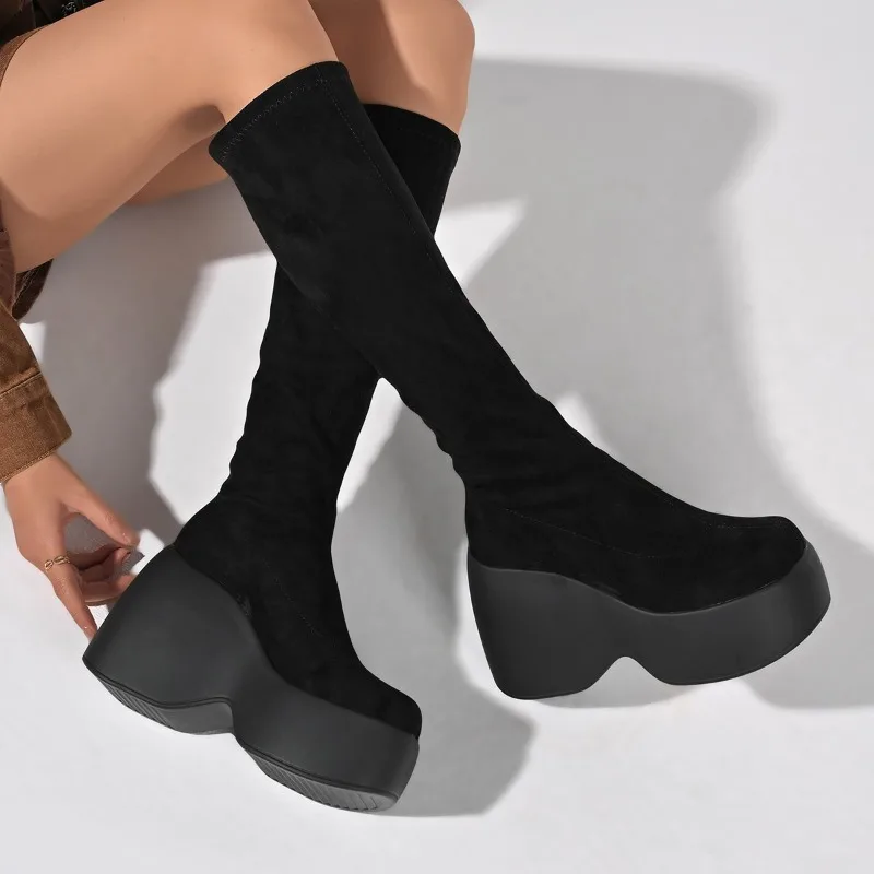 Knee High Sock Women - 겨울 신상 스키니 플러스 사이즈 신축성