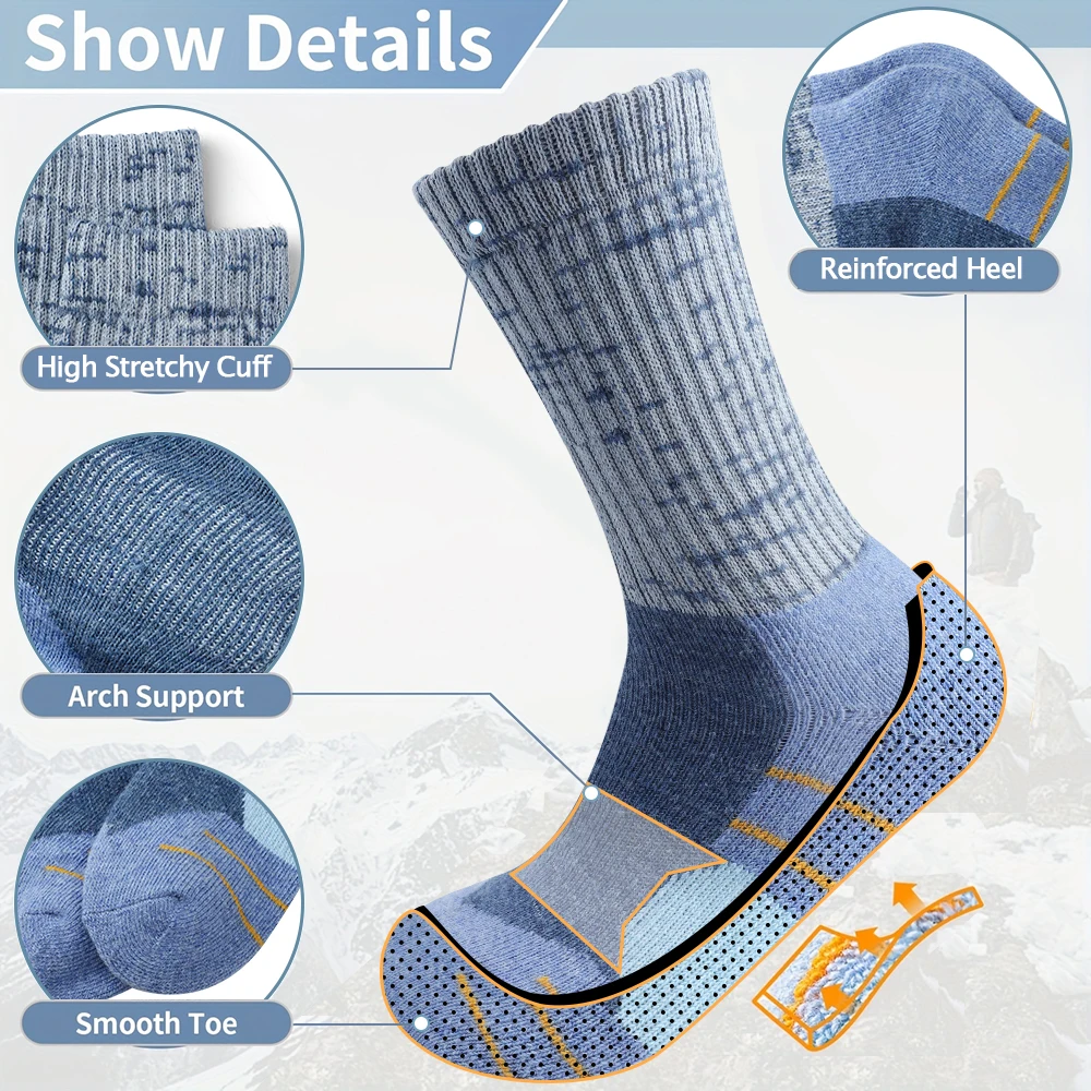 5 쌍 여성 겨울 양모 양말 두꺼운 열 소프트 크루 양 - Wool Hiking Sock 리뷰 및 가격