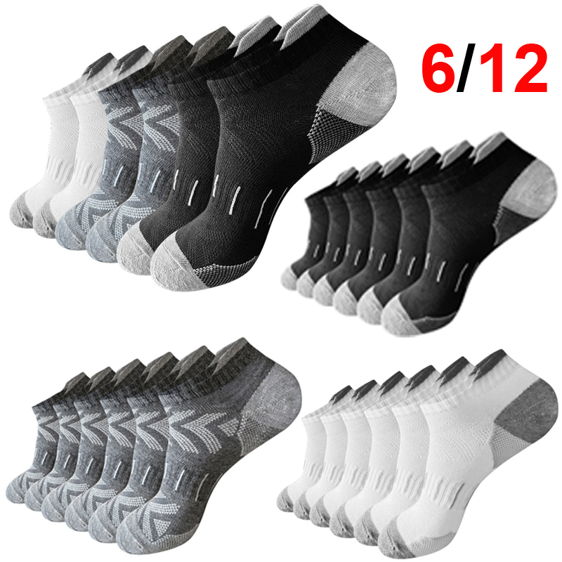 남성용 엣지 애로우 패턴 발목 양말 6/12쌍 통기성  - Athletic Sock Cushion 리뷰 및 가격