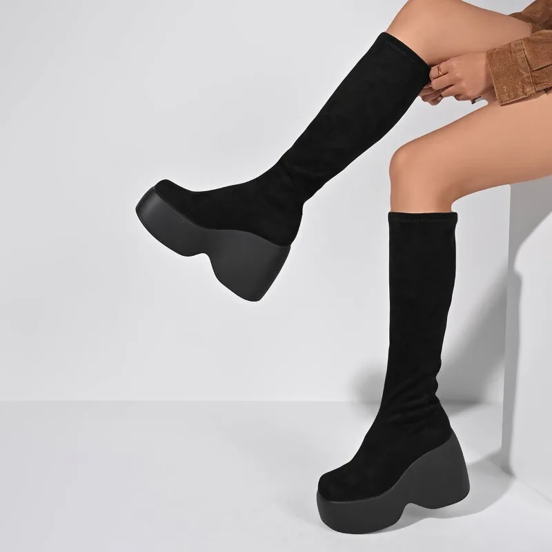 겨울 신상 스키니 플러스 사이즈 신축성 있는 양말 부츠 - Knee High Sock Women 리뷰 및 가격