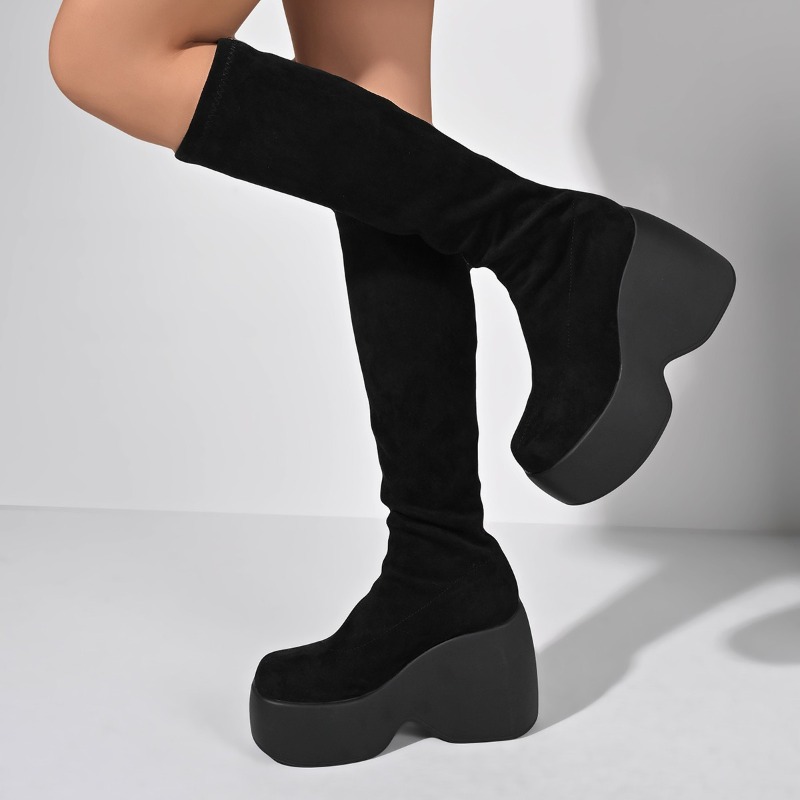 겨울 신상 스키니 플러스 사이즈 신축성 있는 양말 부츠 - Knee High Sock Women 리뷰 및 가격