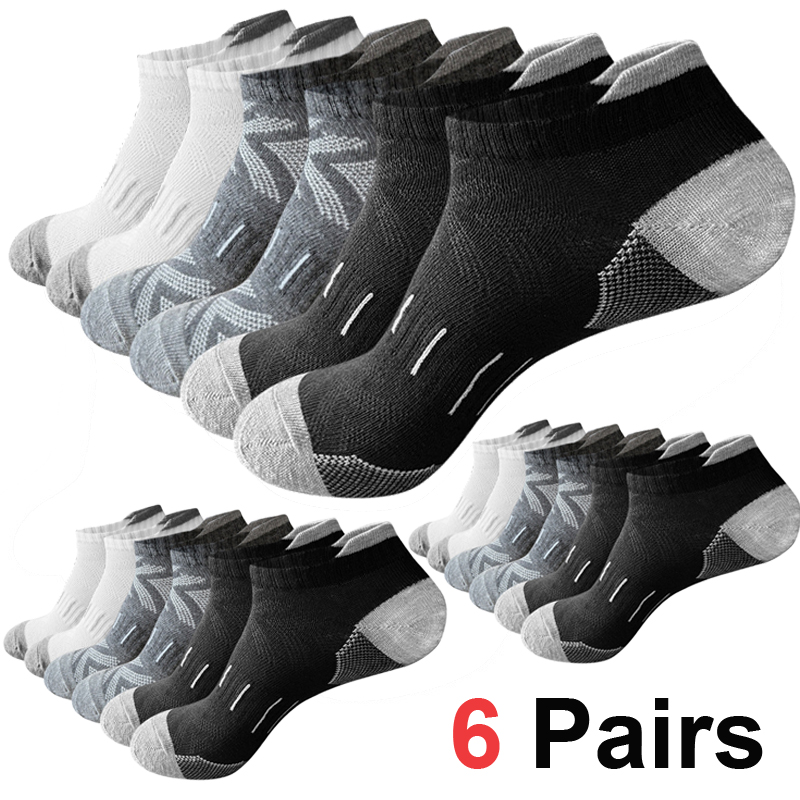 6쌍 남성용 화살표 프린트 발목 양말 통기성 땀 흡수  - Athletic Sock Cushion 리뷰 및 가격