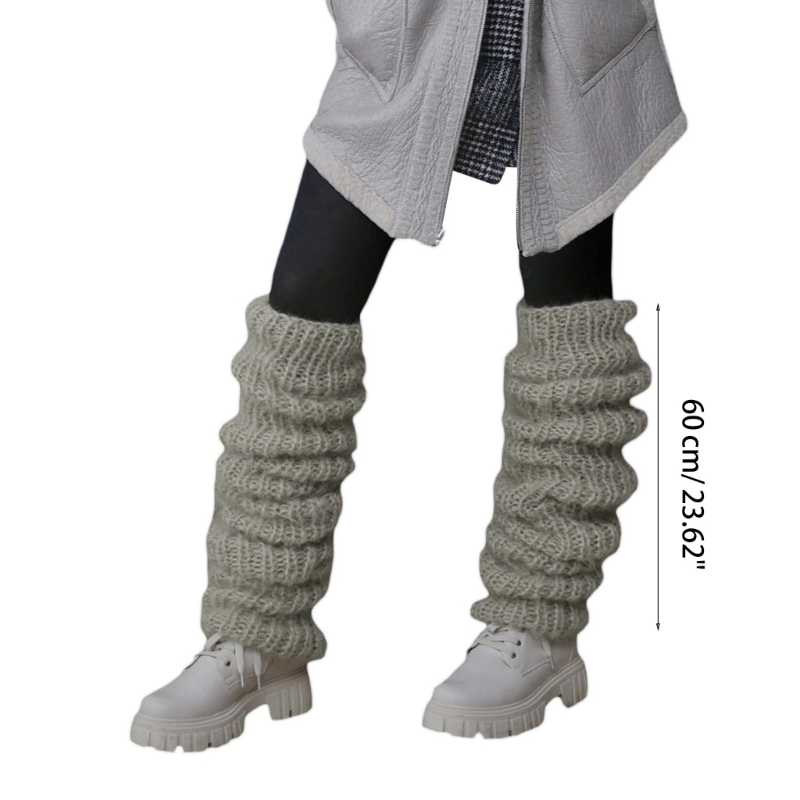 오버 니 레그 워머 청키 니트 솔리드 컬러 엑스트라 롱 - Boot Sock Slouchy 리뷰 및 가격