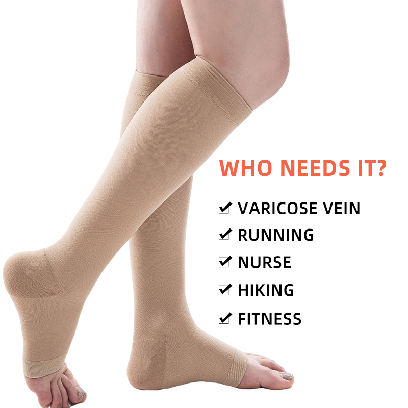 S-5XL 의료 압박 종아리 소매 오픈 토 축구 달리기 - Compression Sock Medical 리뷰 및 가격